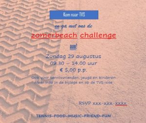 Zomerbeach challenge @ Tennisvereniging schaarsbergen